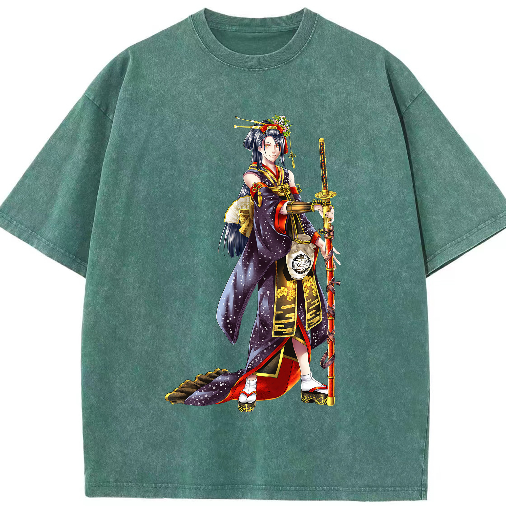 （画像用） 刀剣乱舞 Touken Ranbu 綿100% ヴィンテージ風 半袖Tシャツ（フロントプリント）